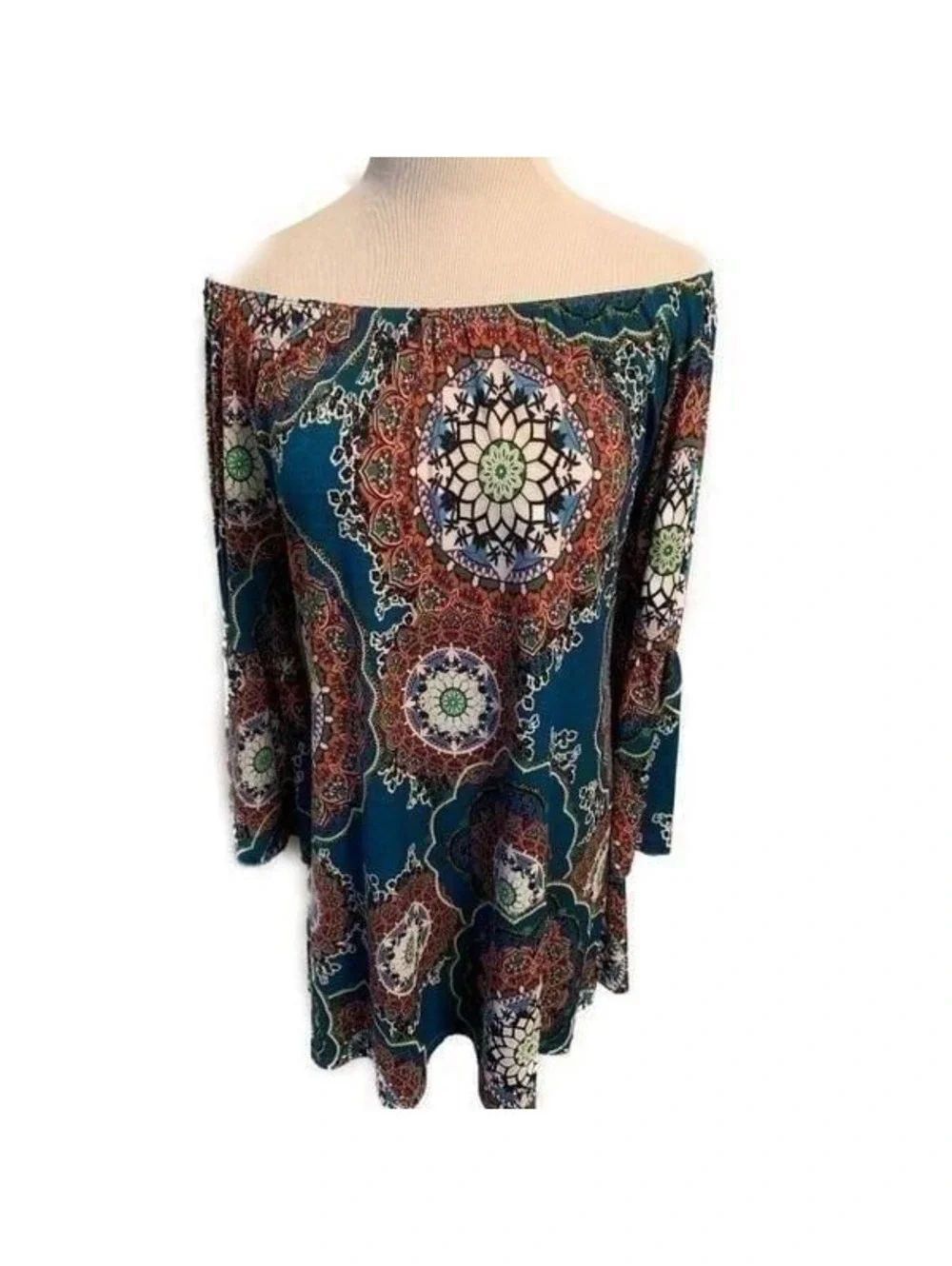 2 B Together Bell Sleeve Dress Sz M